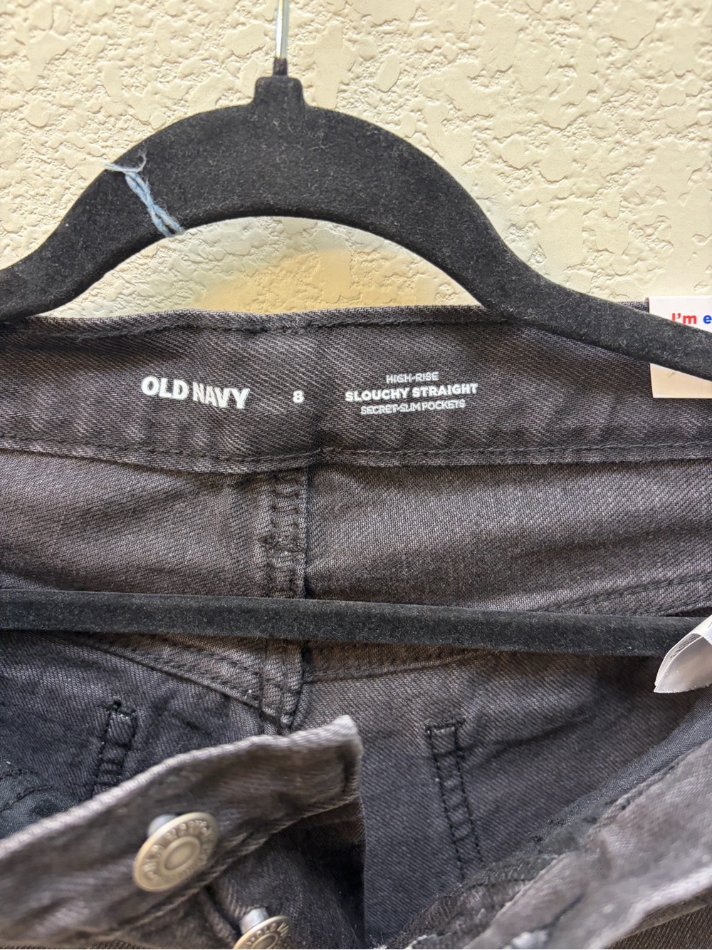 Old Navy Women's Black Distressed High-Rise Jeans - Picture 3 of 4